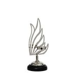Vitale Kuğu Mumluk Silver 32 Cm Ak.je0082 Beyaz