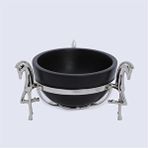 Vitale Metal Ahşap Atlı Kase 25*25*15 Cm