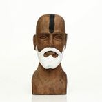 Vitale Naturel Boyama Sakallı Büst Dekor-14,5*17*30,5cm Ak.it0121 Çok Renkli