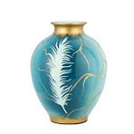 Vitale Plume Mavi Seramik Vazo 33 Cm Ak.wlt0540 Renksiz
