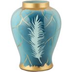 Vitale Plume Mavi Seramik Vazo 35 cm AK.WLT0536