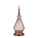 Vitale Prizma Dekoratif Mumluk Bronz 13x12x32 Cm Ak.je0070 Beyaz