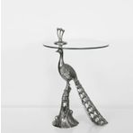 Vitale Silver 61 x 40 cm Tavuskuşu Sehpa
