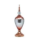 Vitale Sultan Bronz Kapaklı Vazo 24x15x49 Cm Ak.je0036 Çok Renkli