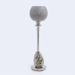 Vitale Tarnıshed Cam Metal Mumluk 11*11 Cm Beyaz