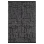 VİTALİHOME Gaia Antrasit Halı Yıkanabilir Kaymaz Taban Şönil Kilim Dokuma Pamuk Taban Kilim 10123