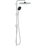 Vitalio Comfort 250 Yön Değiştiricili Duş Sistemi, Duvar Dışı Bağlantılı, 2 Akışlı Kare Tepe Duşu, 2 Akışlı El Duşu, 1500MM ve 1250MM Duş Hortumu, Su Tasarruflu, Duş Başlığı, Krom, 26698001