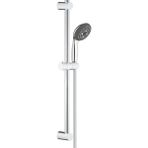 Vitalio Start 100 Sürgülü Duş Seti, 600 mm Sürgülü Ray , 100MM El Duşu 3 Akışlı , 1750 mm Duş Hortumu, Kireç Önleyici Sistem, Duş Başlığı, Krom, 26032000