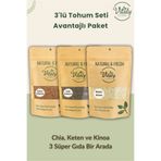 Vitaly Gurme 3’lü Tohum Seti | Chia Tohumu + Keten Tohumu + Beyaz Kinoa (3x100 g) | Lif ve Bitkisel Protein