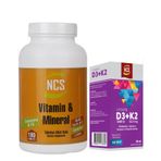 Vitamin Mineral Multivitamin 180 Tablet+Vitamin D3 K2 20 ML