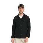 Vitanes Erkek Siyah Overshirt Esneyen Kumaş Baharlık Trenç Ceket-Mont Siyah 48