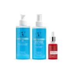 VİTANOVA 3’lü Cilt Bakım Seti Yüz Temizleme Jeli + Tonik + AHA+BHA Peeling Serum