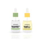 Vitayes Niacinamide %10 ve Hyalüronik Asit Gözenek Sıkılaştırıcı Cilt Serumu ile %10 C Vitamini Cilt Serumu