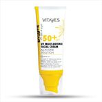 VITAYES Yüz Güneş Kremi SPF50 Çok Fonksiyonlu Yüksek Uv Koruma Yaşlanma Karşıtı Nemlendirme Cilt Bakımı, 50 ml