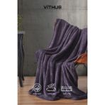 Vithus Wellsoft Tv Battaniyesi Peluş Polar Ultra Yumuşak Battaniye 140X170 cm - Antrasit - 140 x 170 cm
