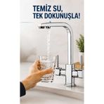 vitkar su armatürleri Arıtma Çıkışlı Kare Mutfak Eviye Bataryası - ( Krom )