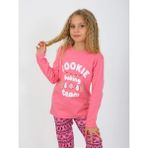 Vitmo Kız Çocuk Uzun Kollu Pamuklu Pijama Takımı Cookie Team - 1 - 2 Yaş - Pembe