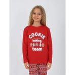 Vitmo Kız Çocuk Uzun Kollu Pamuklu Pijama Takımı Cookie Team - 5 - 6 Yaş - Kırmızı