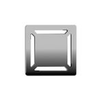 VitrA 5606974 V-Flow Parlak Krom Kare Yandan Çıkışlı 10x10 cm DK 100 Kapak Duş Kanalı