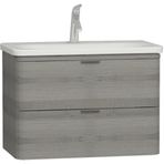 VitrA 56148 Nest Trendy 80 cm Gri Dokulu Ahşap Çift Çekmeceli Lavabo Dolabı