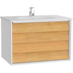 VitrA 61228 80cm Beyaz Frame Çift Çekmeceli Lavabo Dolabı