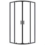 VitrA 65650002282 Sürgülü Oval 90 cm Mat Siyah Profil Duş Kabin