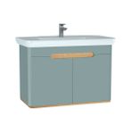 VitrA 65872 100 cm Kapaklı Mat Fiyord Yeşili Sento Lavabo Dolabı