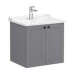 Vitra 68703 Root Classic 60 cm Gri Kapaklı Banyo Dolabı Alt Modül Lavabo