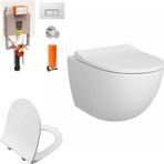 Vitra 7748B003-0559Set Sento Rim-Ex Kanalsız Asma Klozet +Gömme Rezervuar + Yavaş Kapanır Kapak (Ko