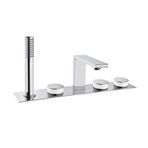 VitrA A4231657 5 Delikli Krom Beyaz Memoria Küvet Bataryası