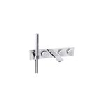 VitrA A4285357 Memoria El Duşlu Krom Beyaz Ankastre Banyo Bataryası