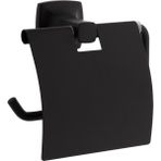 Vitra A4412336 Base 400 Kapaklı Mat Siyah Tuvalet Kağıtlığı
