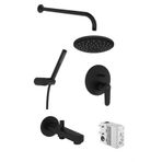 VitrA A4929536 Root Round Origin F Ankastre Duş Seti Mat Siyah