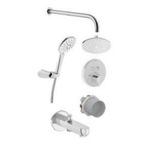 Vitra Aquacontrol Round Ankastre Termostatik Duş Seti A49293 Bliss 2f Duş Başlığı - Snow 3f El Duşu Takımı - Krom
