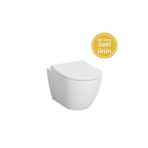VitrA Ardea 7510B003-6345 Round Smoothflush Asma Klozet-Kapak Seti, Beyaz