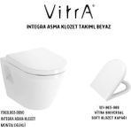 VitrA Integra Asma Klozet Açık Montaj 7063L003-0850, Vitra Unıversal Soft Klozet Kapağı 121-003-909 - Beyaz