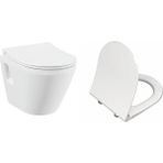 Vitra Integra Rim-Ex Kanalsız Asma Klozet + Vitra Slim Duroplast Klozet Kapağı 7062L003-0850 - Beyaz