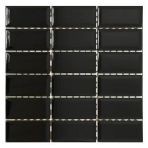 VitrA K52359380001VTE0 5x10 Metro Tiles Mozaik Siyah Parlak Mozaik Duvar Karosu