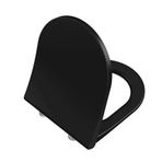 Vitra Klozet Kapağı Duroplast, Metal Menteşeli, Yavaş Kapanır, Mat Siyah 131-083-009