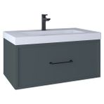 Vitra Kobos KB710020 Frame 80 CM Blue Grey Lavabo Dolabı