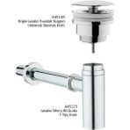 Vitra Krom Gri Origin Lavabo Sifonu ve Süzgeç Seti