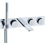 VitrA Memoria A4231758 Ankastre Banyo Bataryası, Krom-Siyah