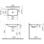 VitrA Metropole 57 cm Tezgah Altı Lavabo