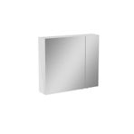VitrA Mia Asimetrik Aynalı Banyo Dolabı İki Kapaklı Parlak Beyaz 80 cm
