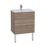 VitrA Mia Cordoba 60 Cm Çekmeceli Ayaklı Lavabo Dolabı Alt Modül + Lavabo Ceviz