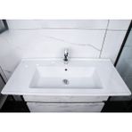 Vitra Nora S Lavabo Bataryası + Qua Etajerli Lavabo 80 cm Beyaz (Batarya Dahil)