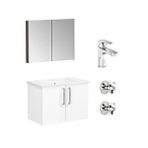 VitrA Ora Banyo Dolabı Set Armatürlü 80 cm Beyaz