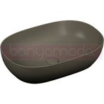 Vitra Outline 5995B483-0016 60 cm Mat Siyah Oval Çanak Lavabo