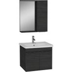 Vitra Quadrum Banyo Dolabı Seti 65 cm Siyah Meşe 65668