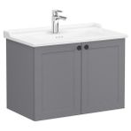 VitrA Root Classic 68724 Mat Gri 80 cm Kapaklı Lavabo Dolabı